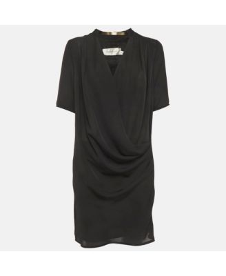 Women's Crepe Draped Mini Dress