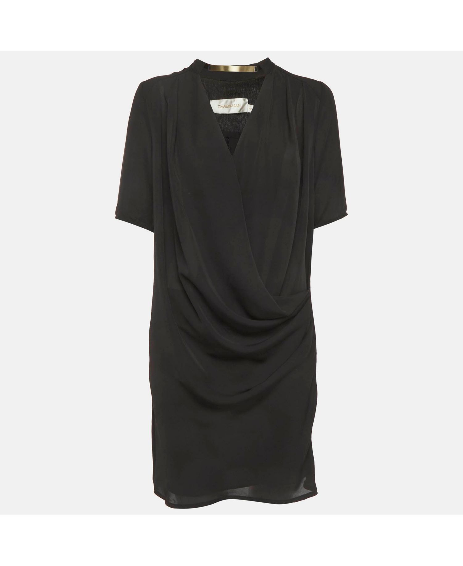Women's Crepe Draped Mini Dress
