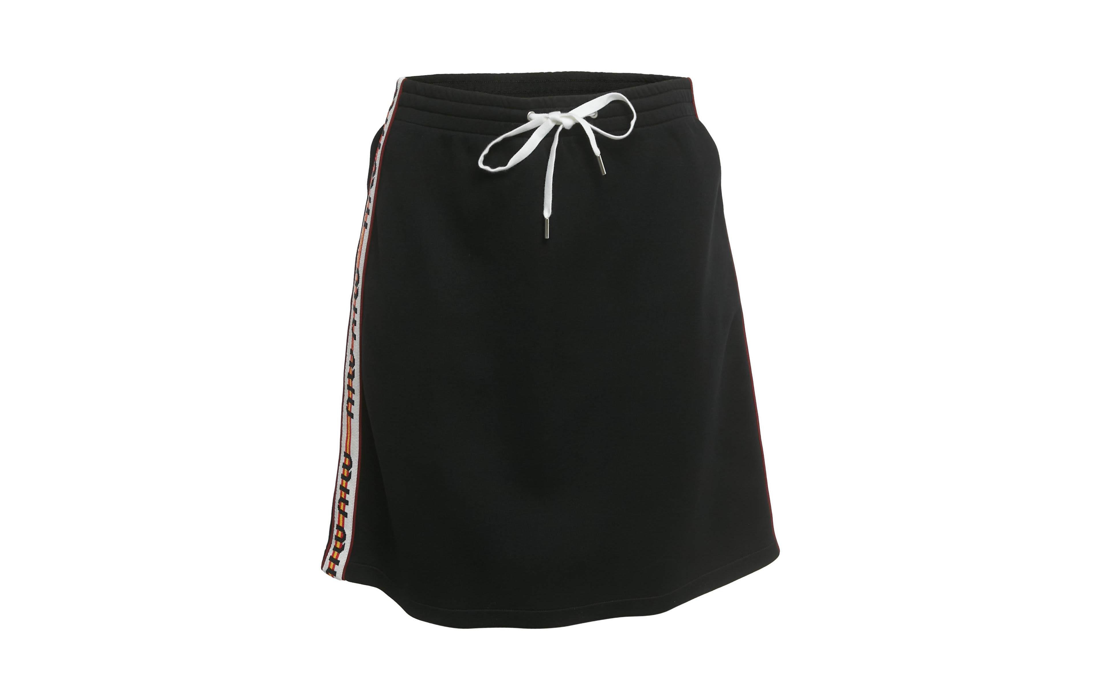 Pre-Owned Miu Miu Women's Logo Side Stripe Jersey Mini Skirt