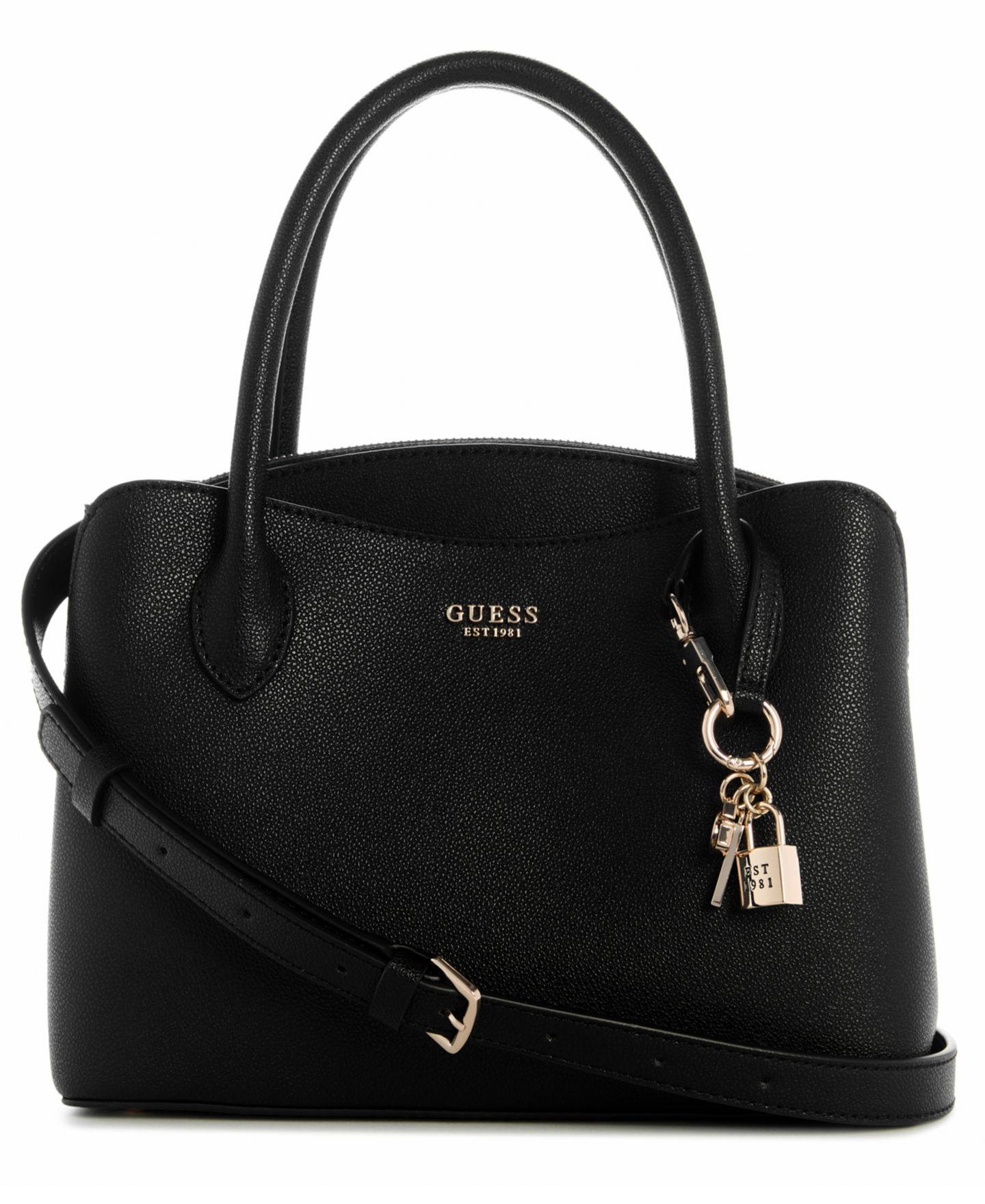 Женская сумка GUESS Bethany Small Satchel Handbag, цвет: Чёрный — фото 1