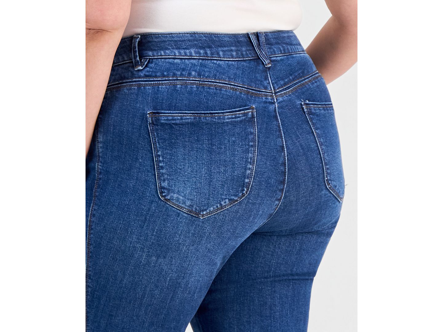 Женские джинсы Democracy Plus 26.5/19" "AB" Solution High Rise Kick Flare with Center Seam and Slit Hem, цвет: Синий — фото 3