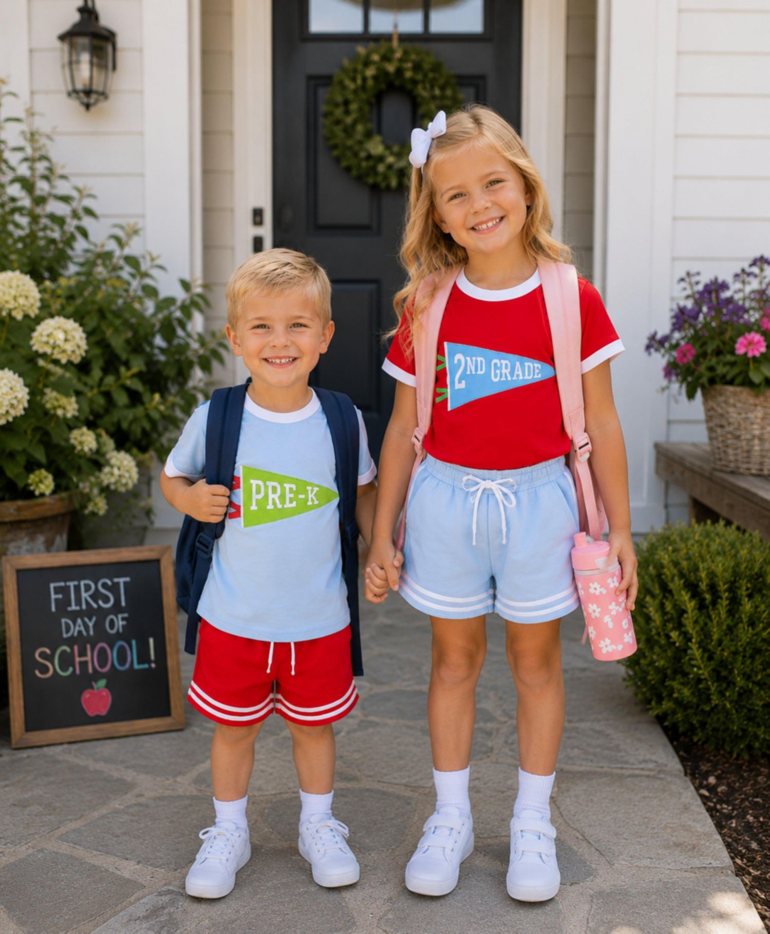 Little/Big (XS-XL) Unisex Striped Varsity Shorts