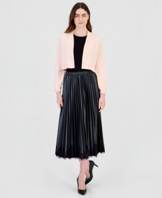 Women's Button Cuff Front Cropped Shrug