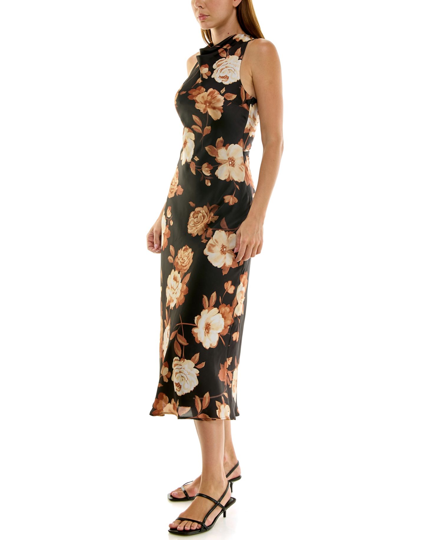 Juniors' Sleeveless Cowl Neck Dress