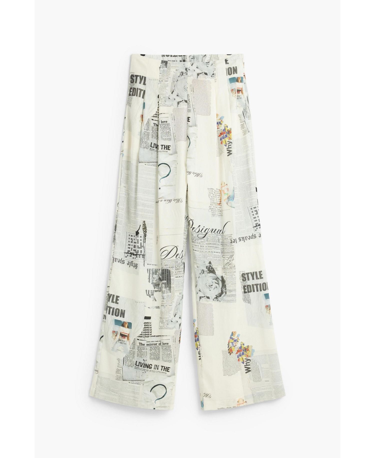 Women's Printed Wide-Leg Trousers