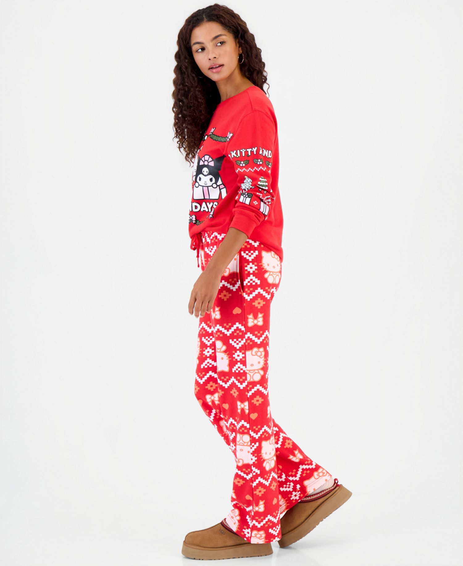 Juniors' High-Rise Wide-Leg Holiday Pants