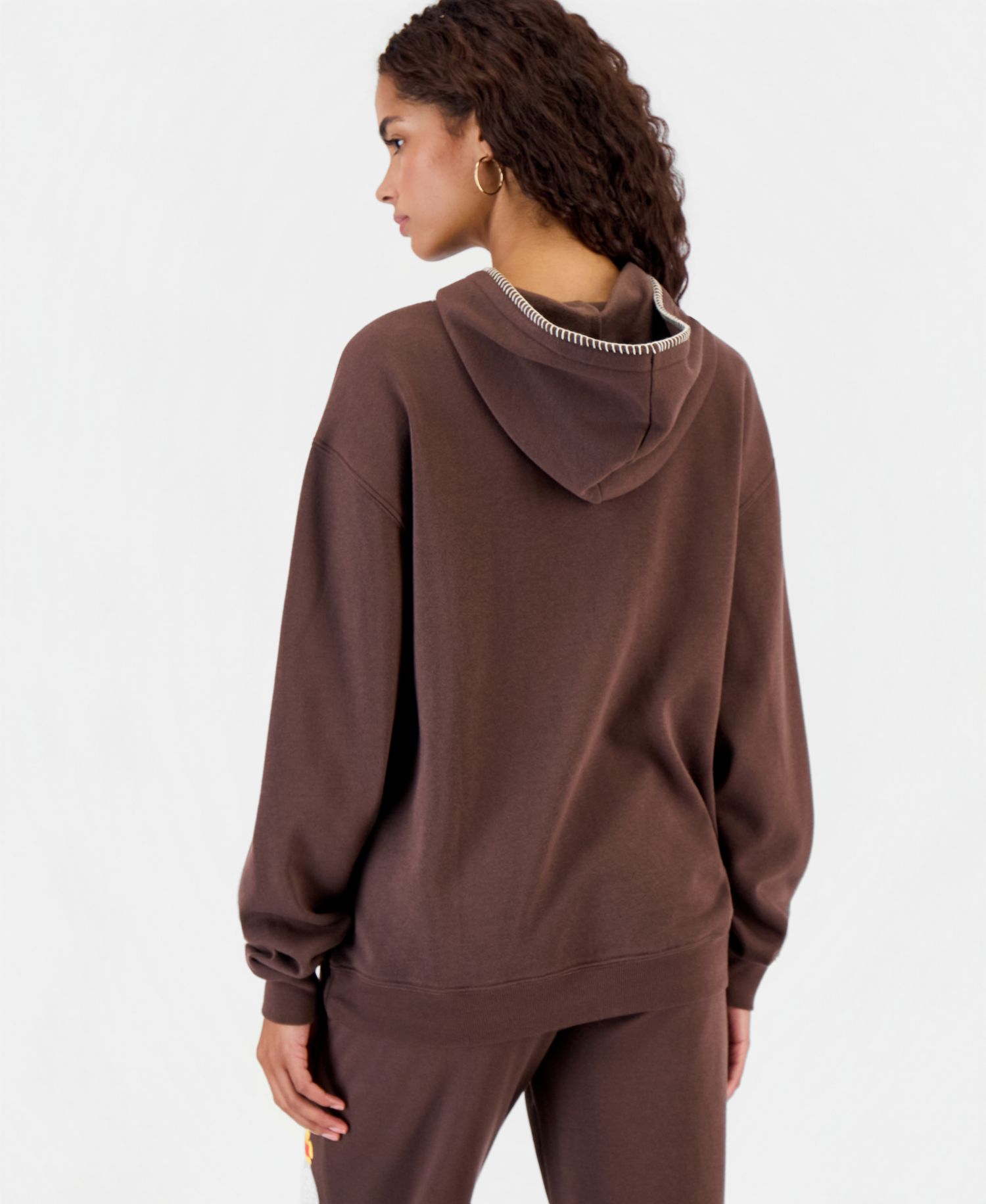Juniors' Pooh Whipstitch Fleece Pullover Hoodie