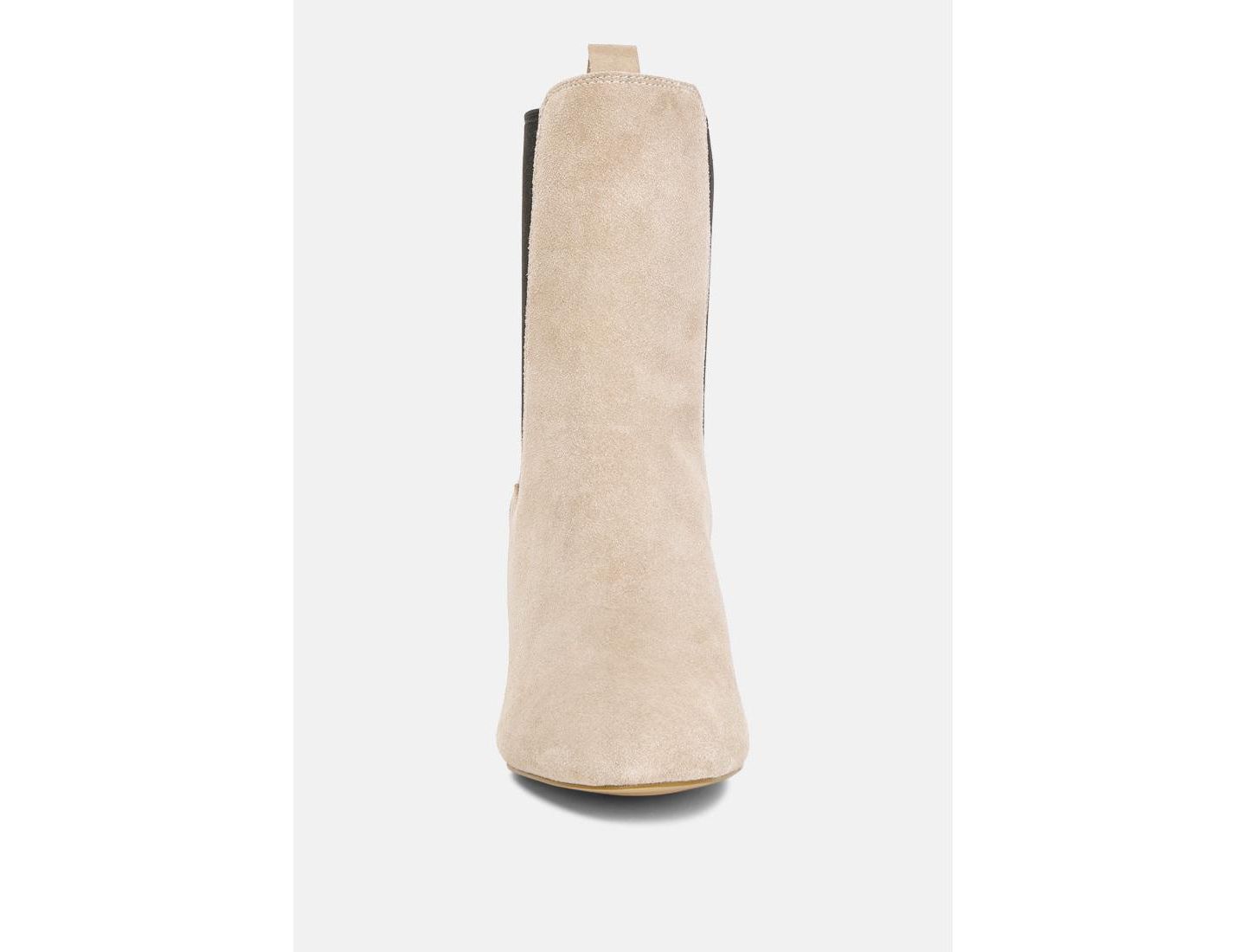 Женские ботинки Rag & Co Gaven Suede High Ankle Chelsea, цвет: Светлый бежевый — фото 4