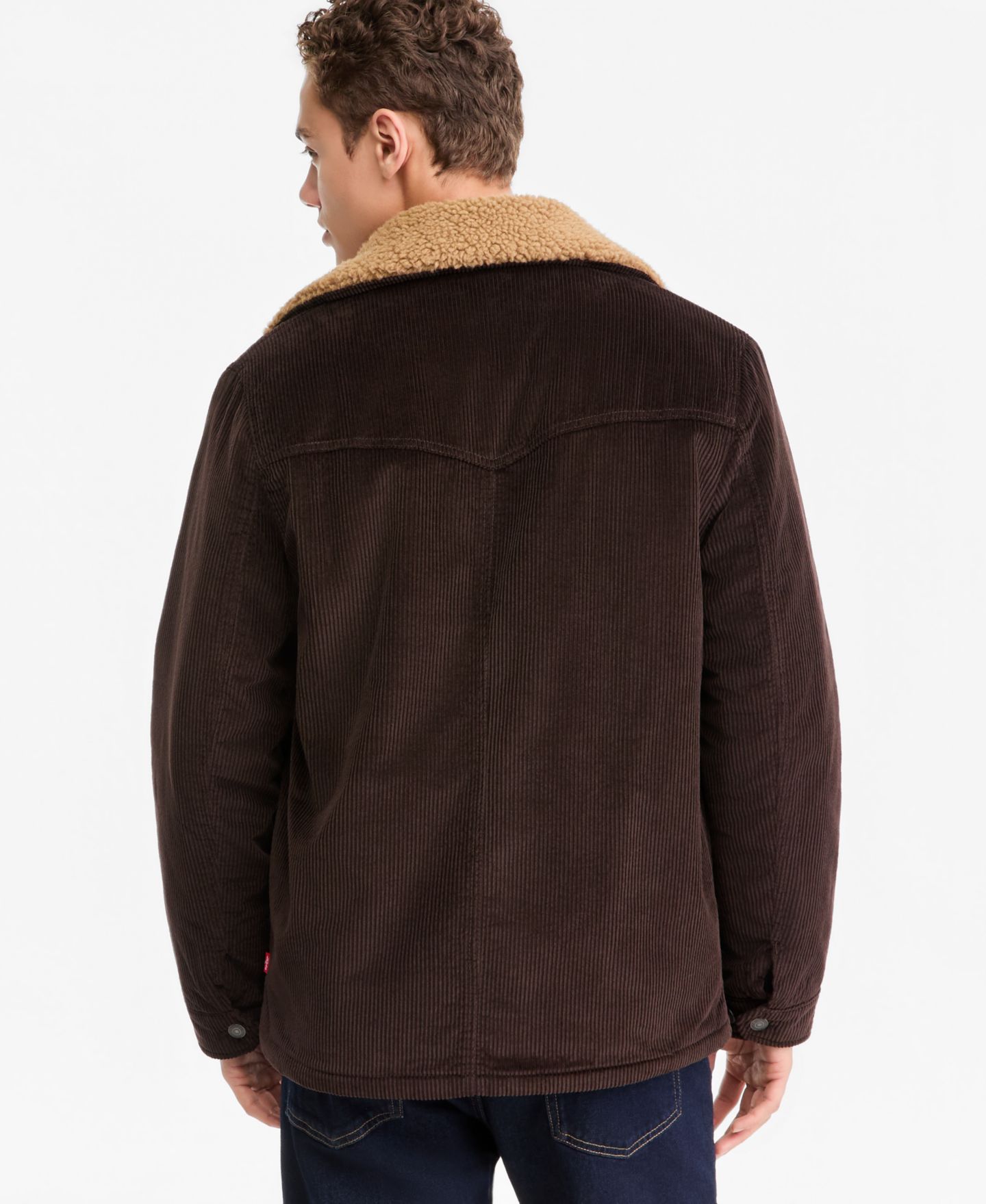 Мужская куртка Levi's Sherpa Collar Rancher, цвет: Шоколадный коричневый — фото 4