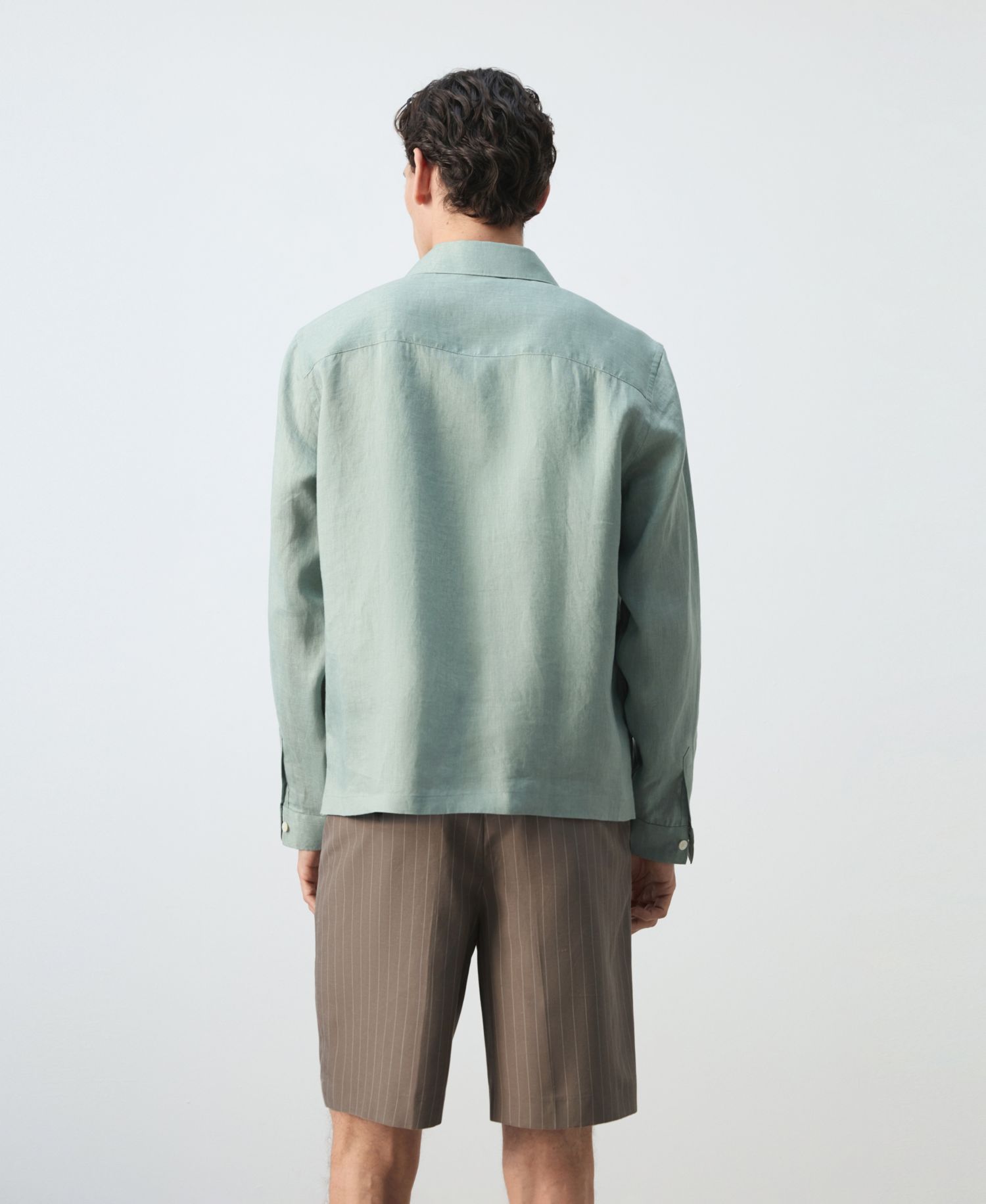 Men's Regular-Fit Linen Overshirt