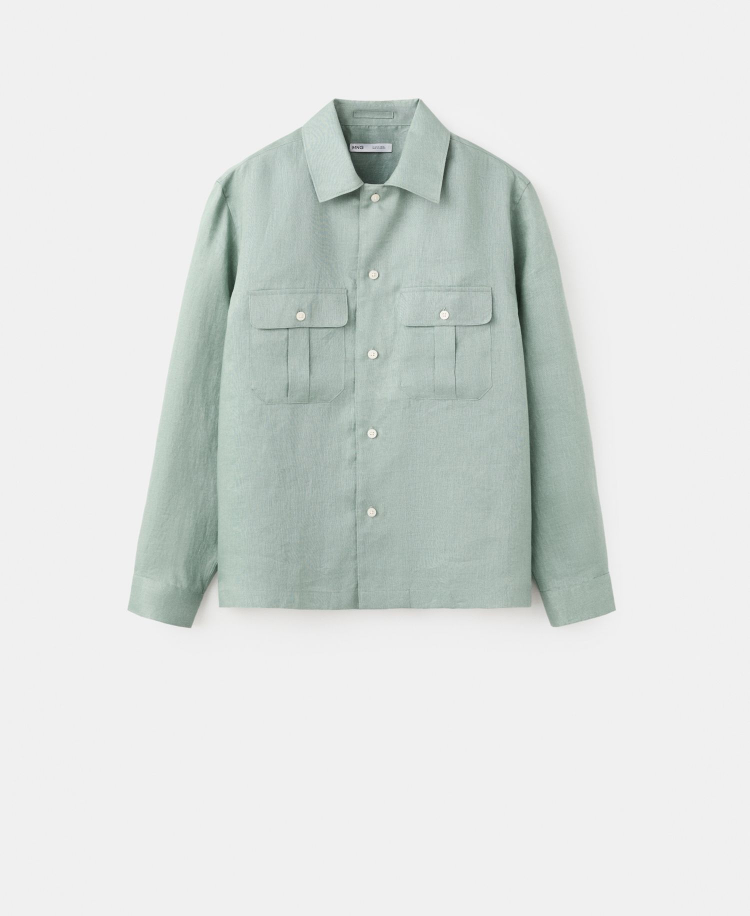 Men's Regular-Fit Linen Overshirt