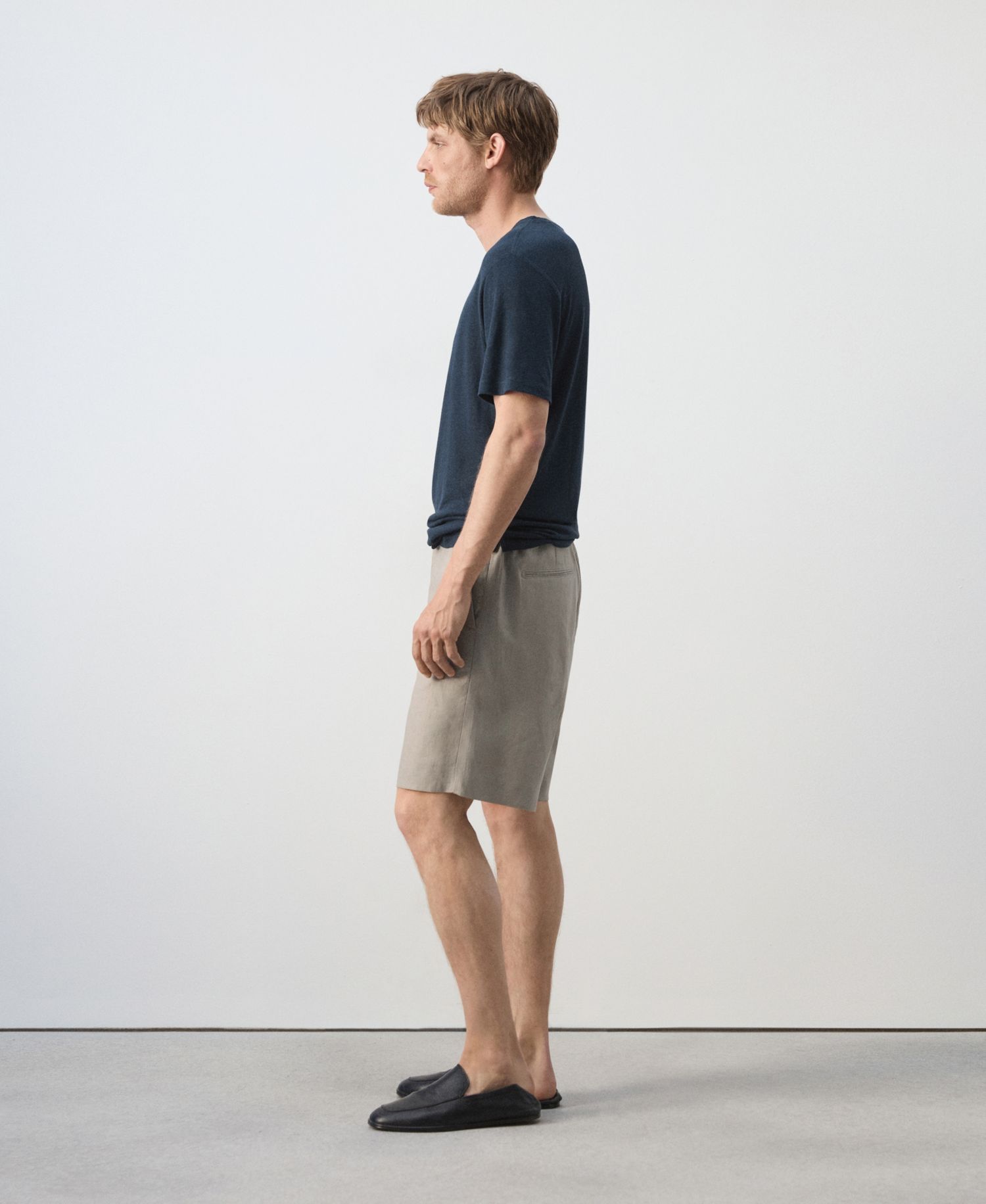 Men's Linen 8.54" Bermuda Shorts