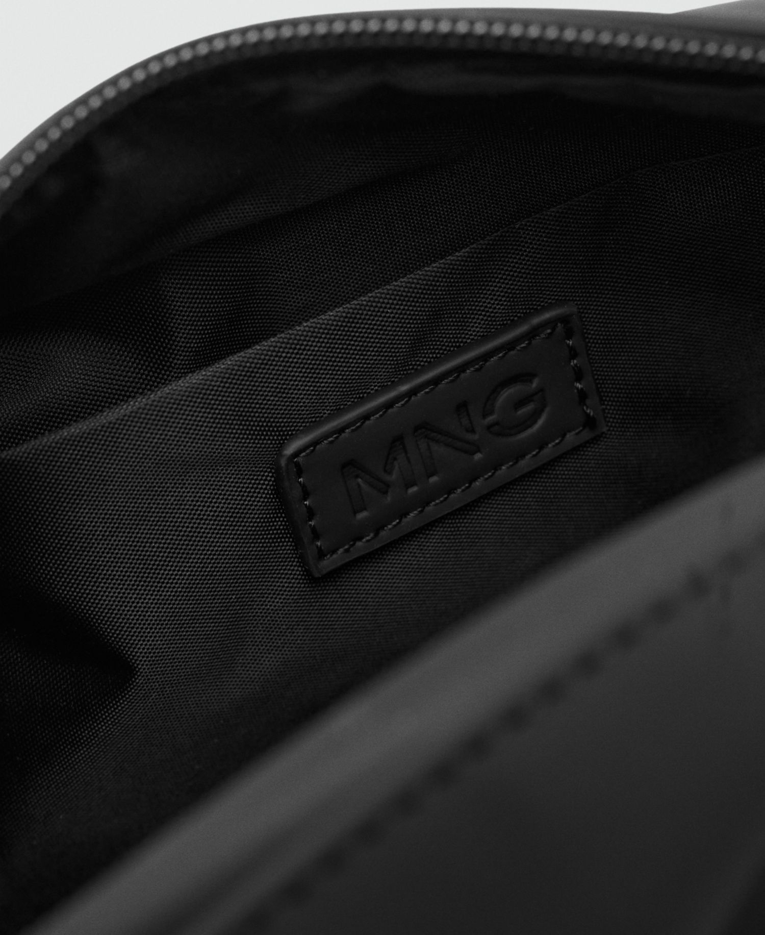 Men's Faux Leather Detail Toiletry Bag