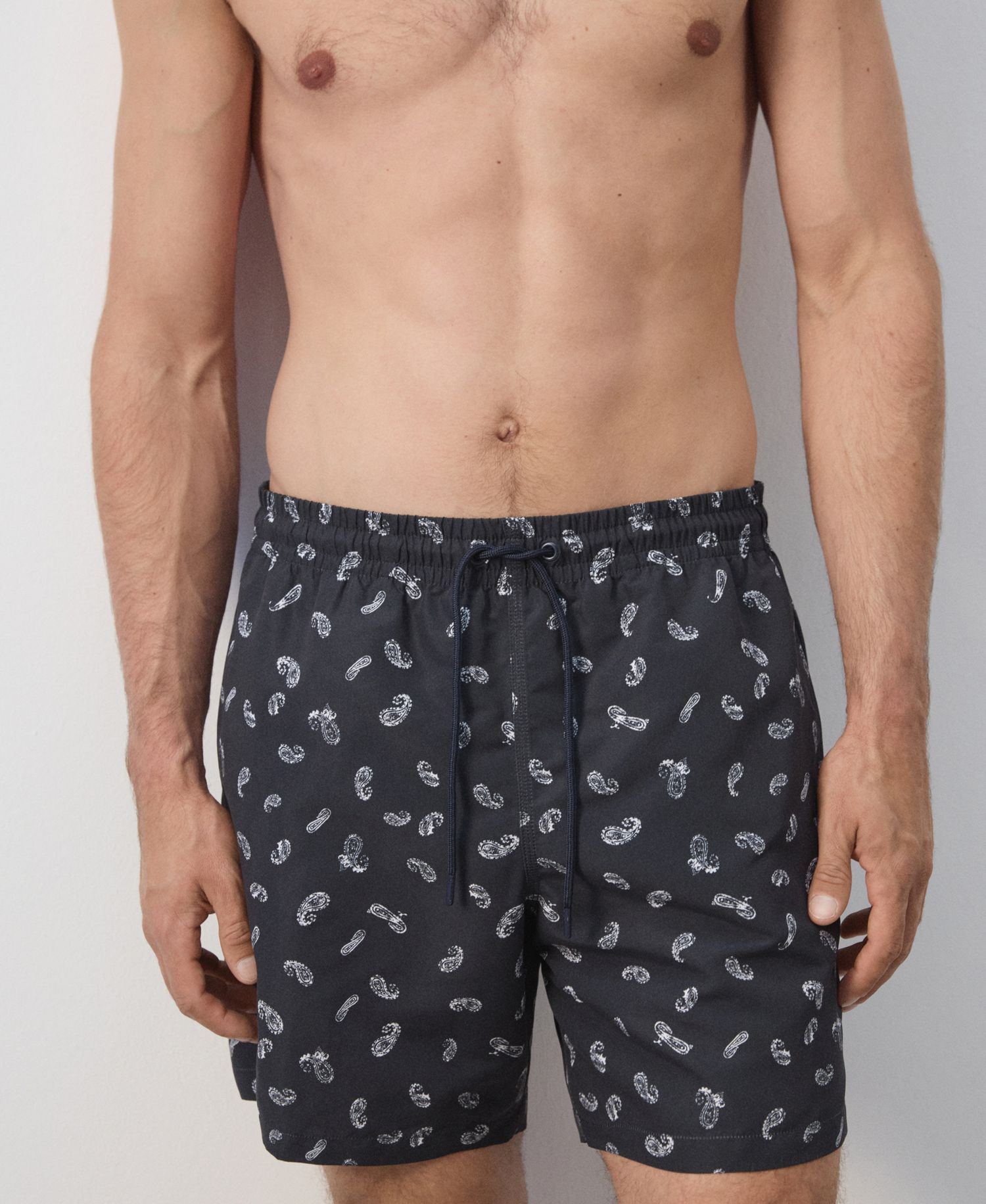 Men's Printed Drawstring Swimsuit