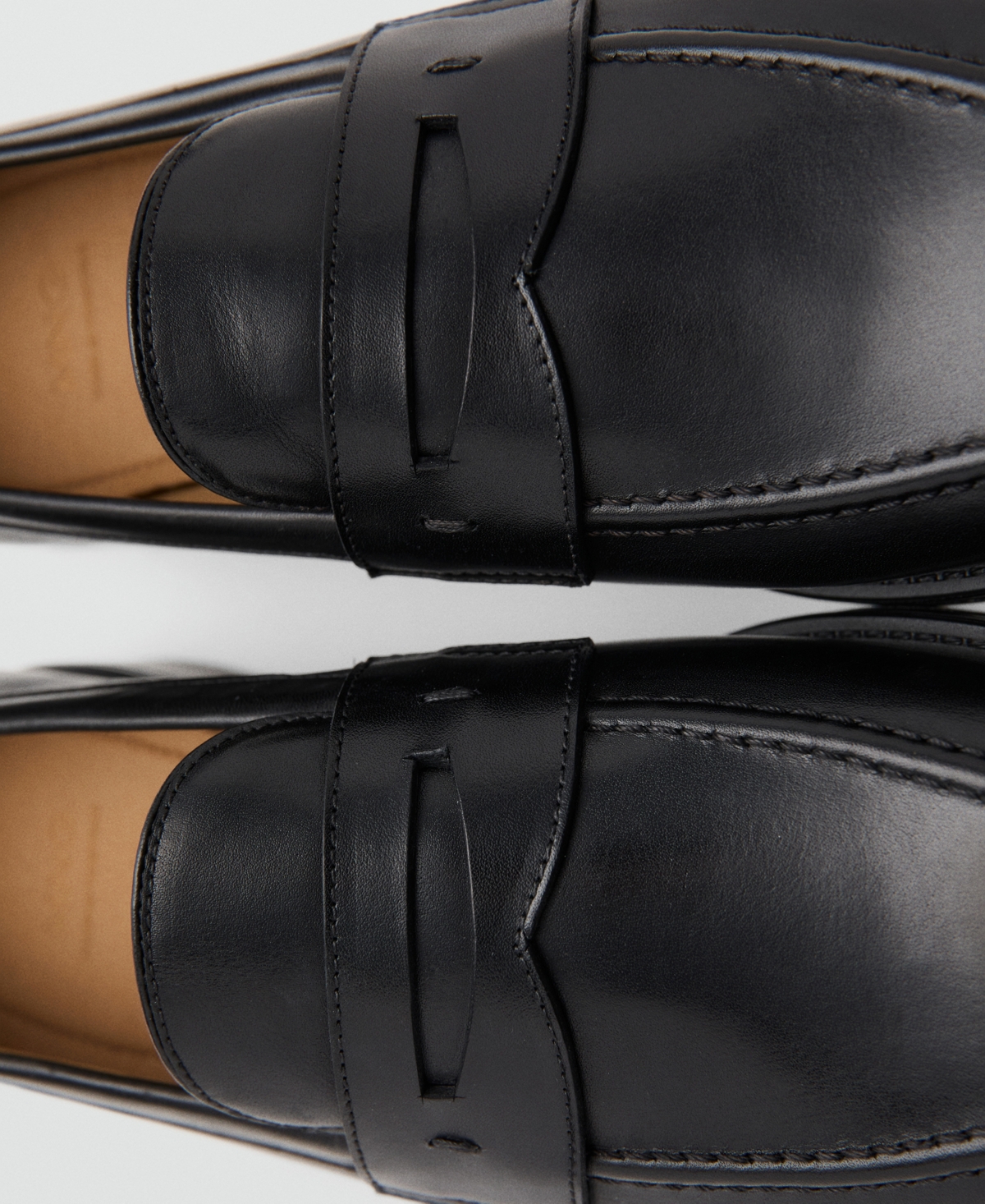 Mango Men's Leather Penny Loafers