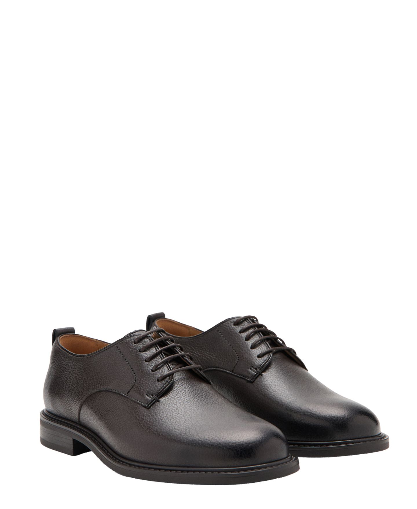 Мужские туфли Mango Oxford Style Leather, цвет: Коричневый — фото 1