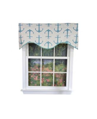 Anchors Cornice Window Valance 100% Cotton Lined Rod Pocket