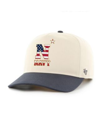 Men's Navy Midshipmen Natural/Navy Americana Flag Hitch Adjustable Hat