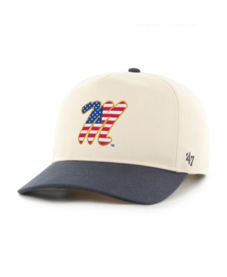 Men's Natural/Navy Ole Miss Rebels Americana Flag Hitch Adjustable Hat