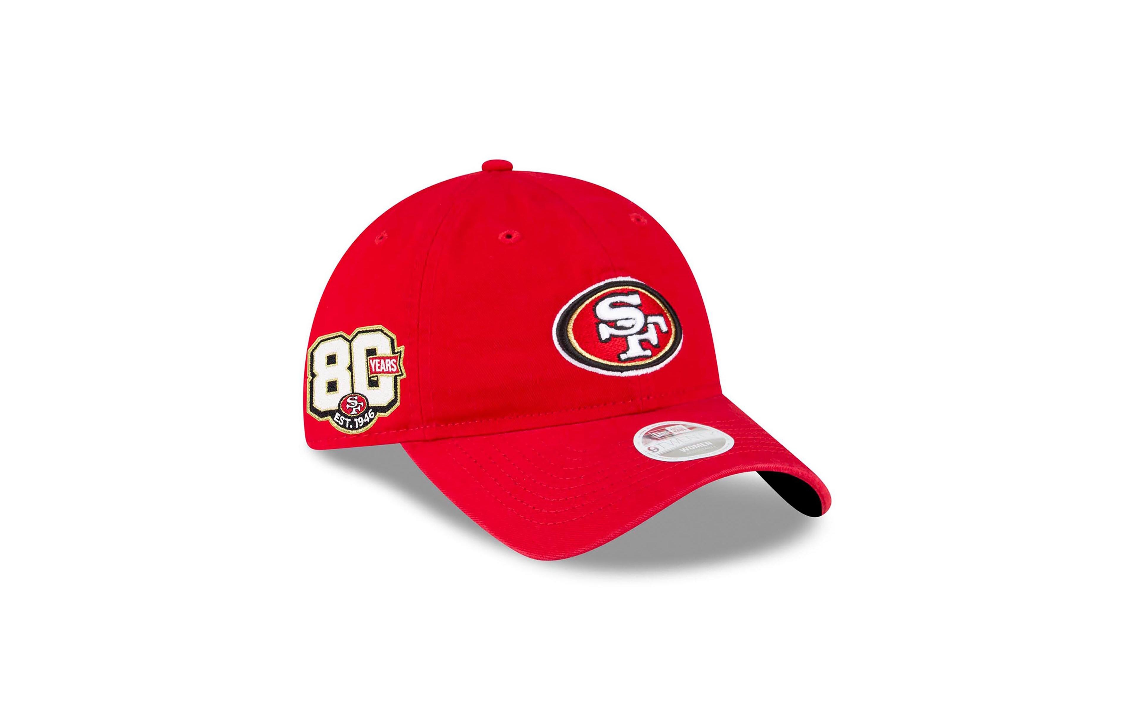 New Era Women's Scarlet San Francisco 49ers 80th Anniversary Side Patch 9TWENTY Adjustable Hat