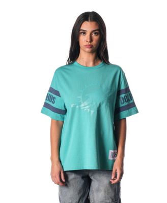Women's Aqua Miami Dolphins Drop Shoulder T-Shirt