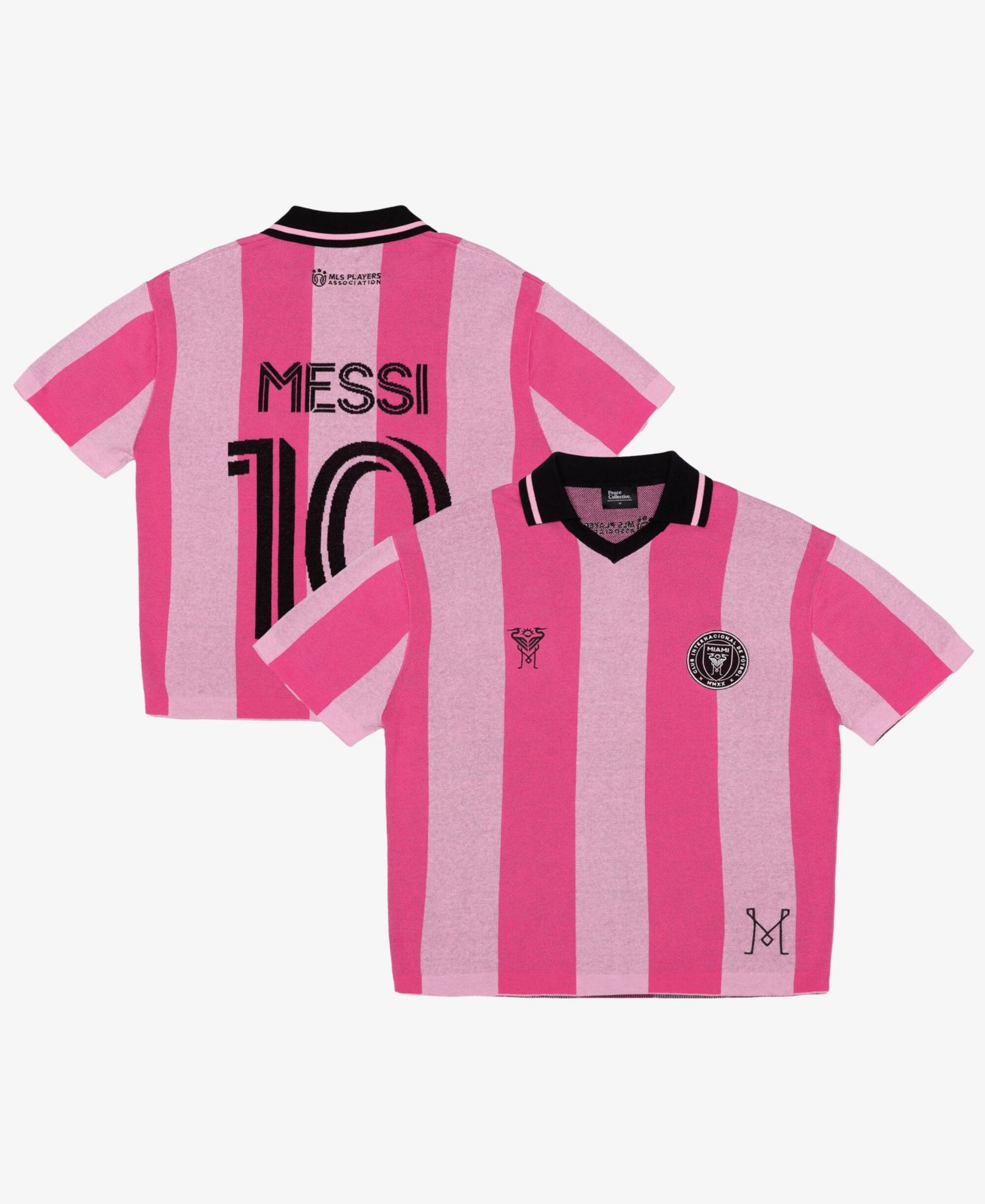 Men's and Women's Lionel Messi Pink Inter Miami CF Knit Fashion Jersey