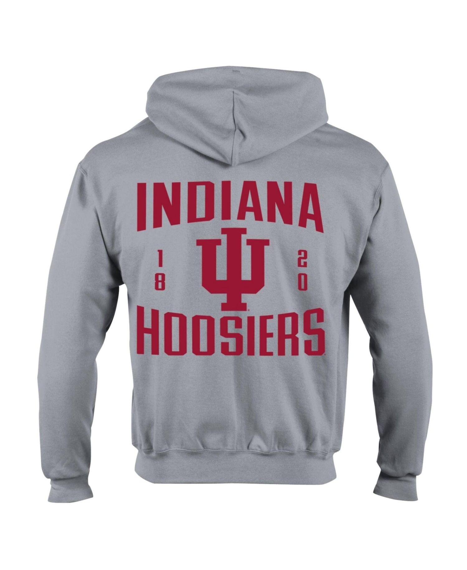 Men's Gray Indiana Hoosiers Varsity Powerblend Full-Zip Fleece Hoodie