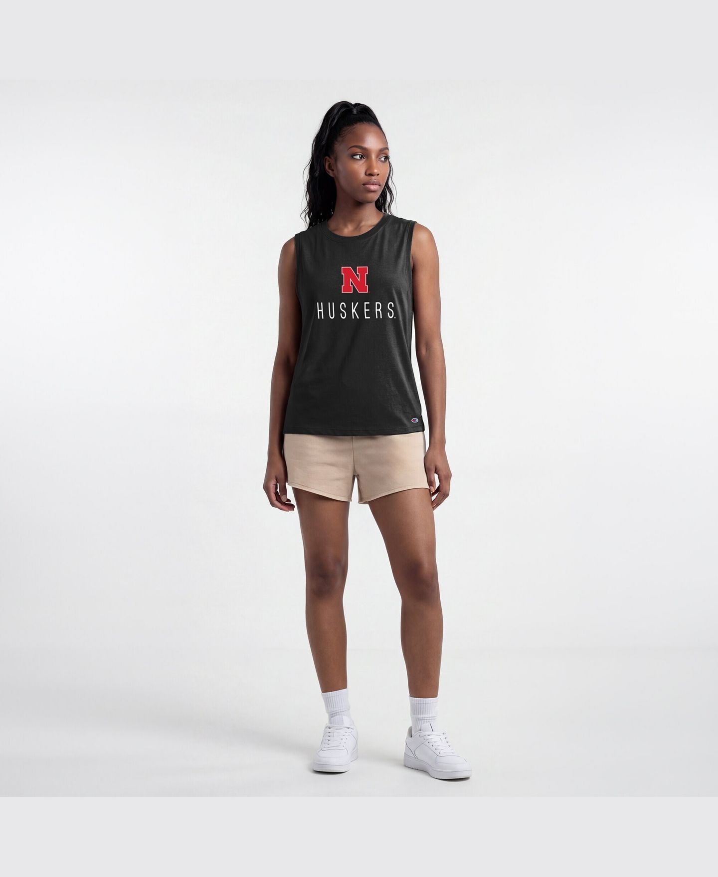 Женский топ Champion Black Nebraska Huskers Lifestyle — фото 3