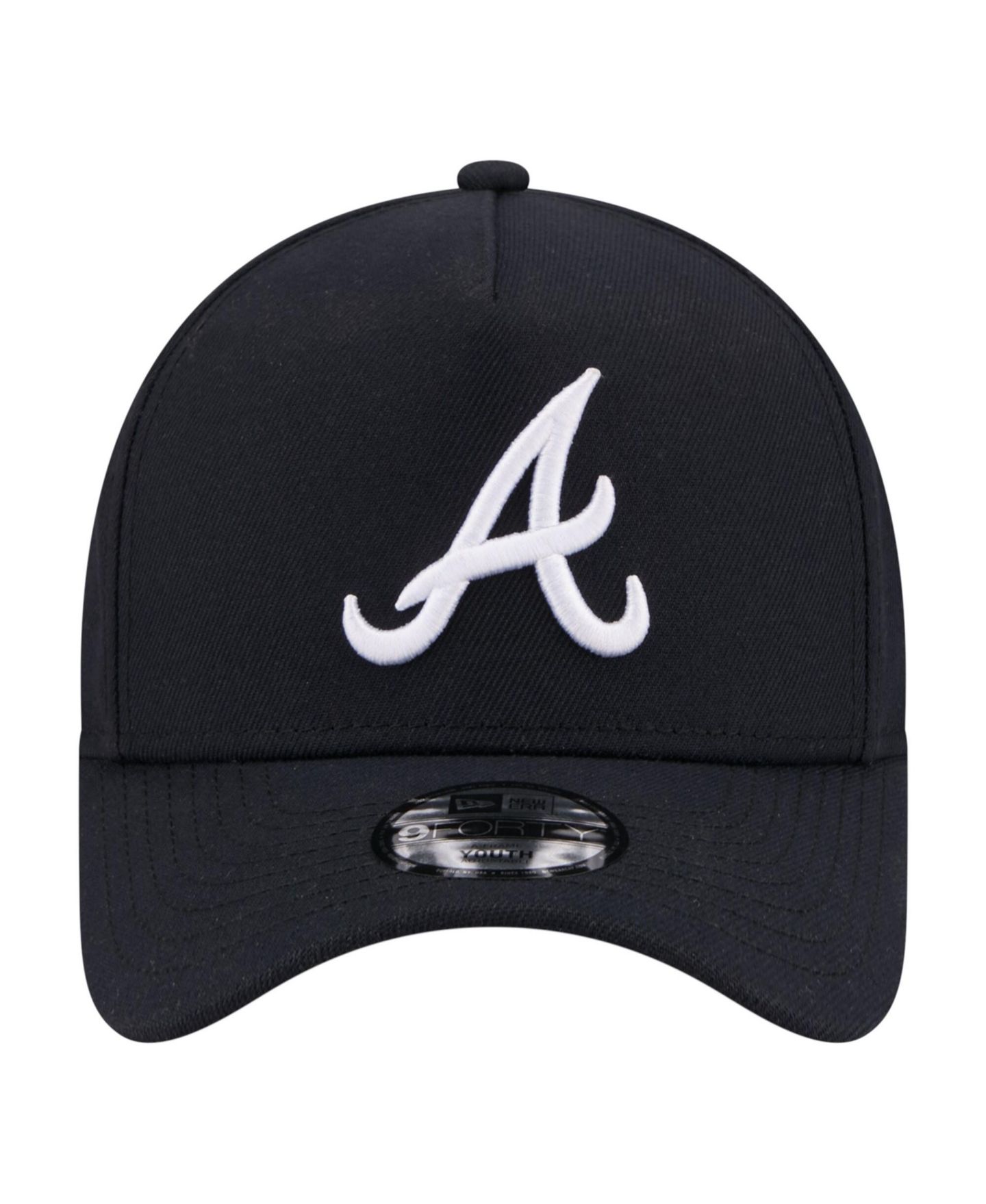 Детская бейсболка New Era Atlanta Braves 9FORTY A-Frame регулируемая, Navy — фото 5