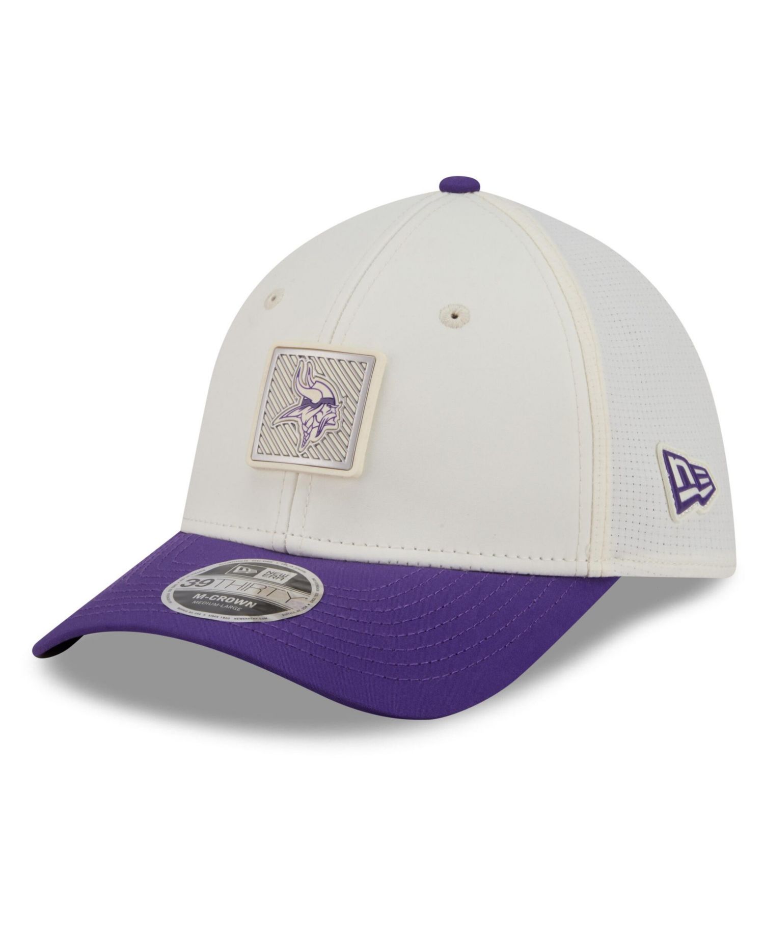 Men's Cream/Purple Minnesota Vikings 2026 NFL Training Camp 39THIRTY Flex Hat