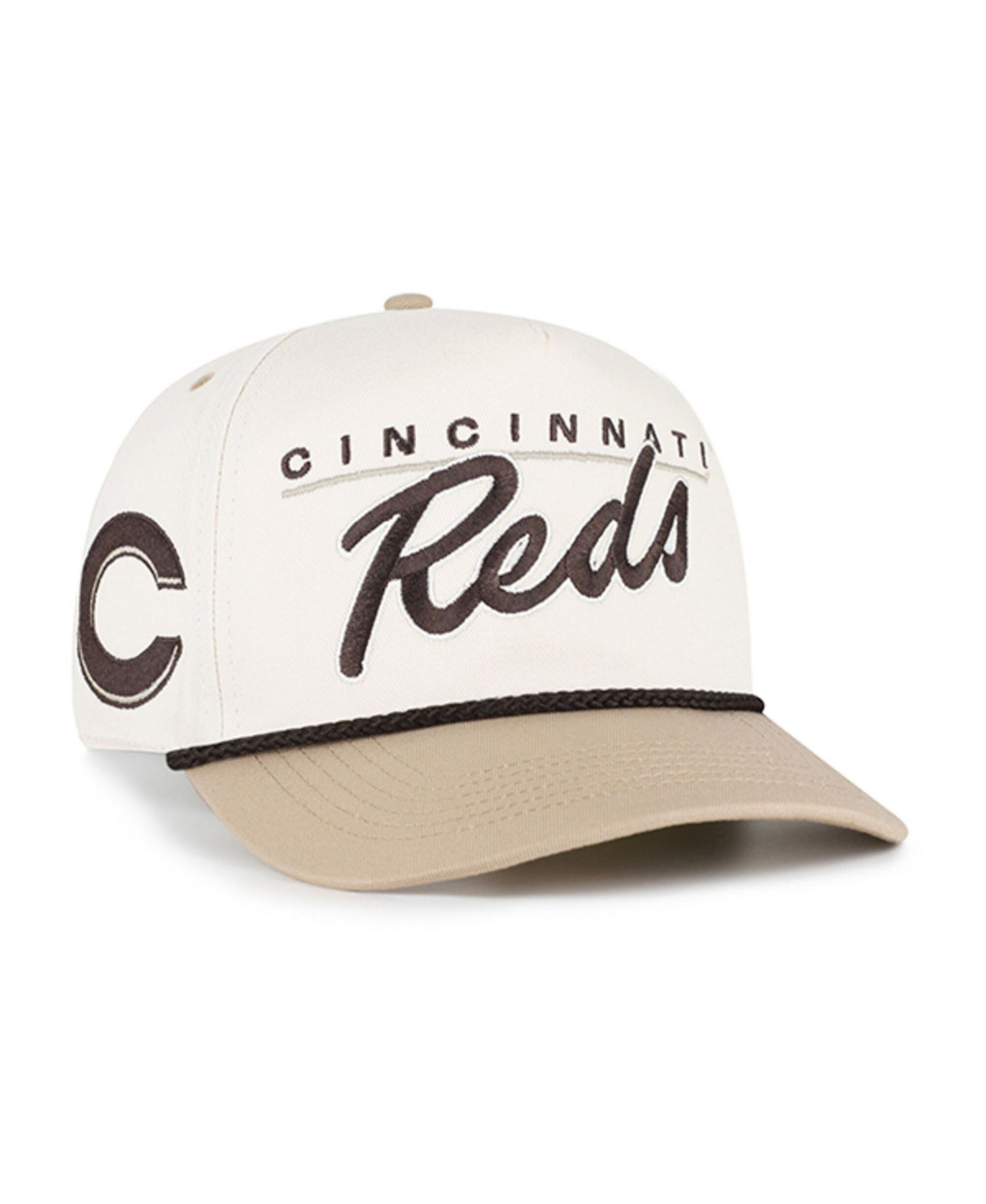 Men's Natural/Tan Cincinnati Reds Neutral Terrain Hitch Rope Adjustable Hat