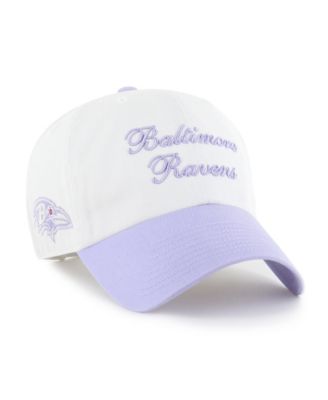 Women's White Baltimore Ravens Gelato Two-Tone Clean Up Adjustable Hat