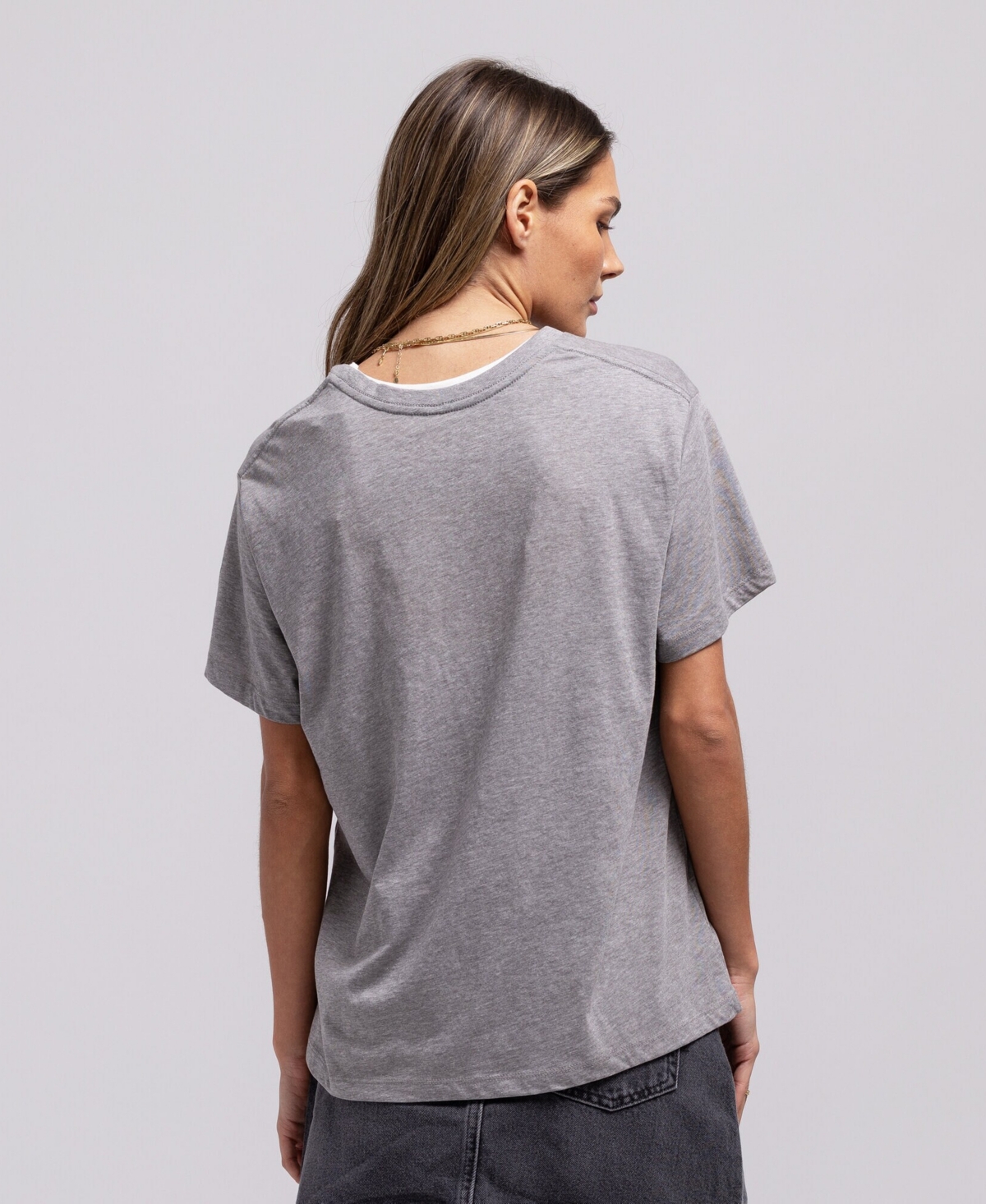 Mitchell & Ness Men's and Women's Lisa Leslie Heather Gray Los Angeles Sparks Court Origins Player Boyfriend T-Shirt