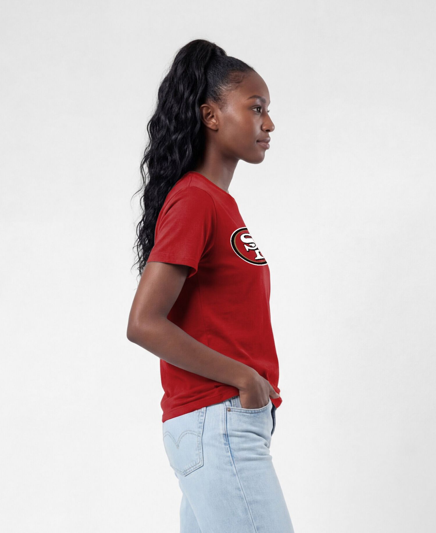 Women's Scarlet San Francisco 49ers Logo T-Shirt