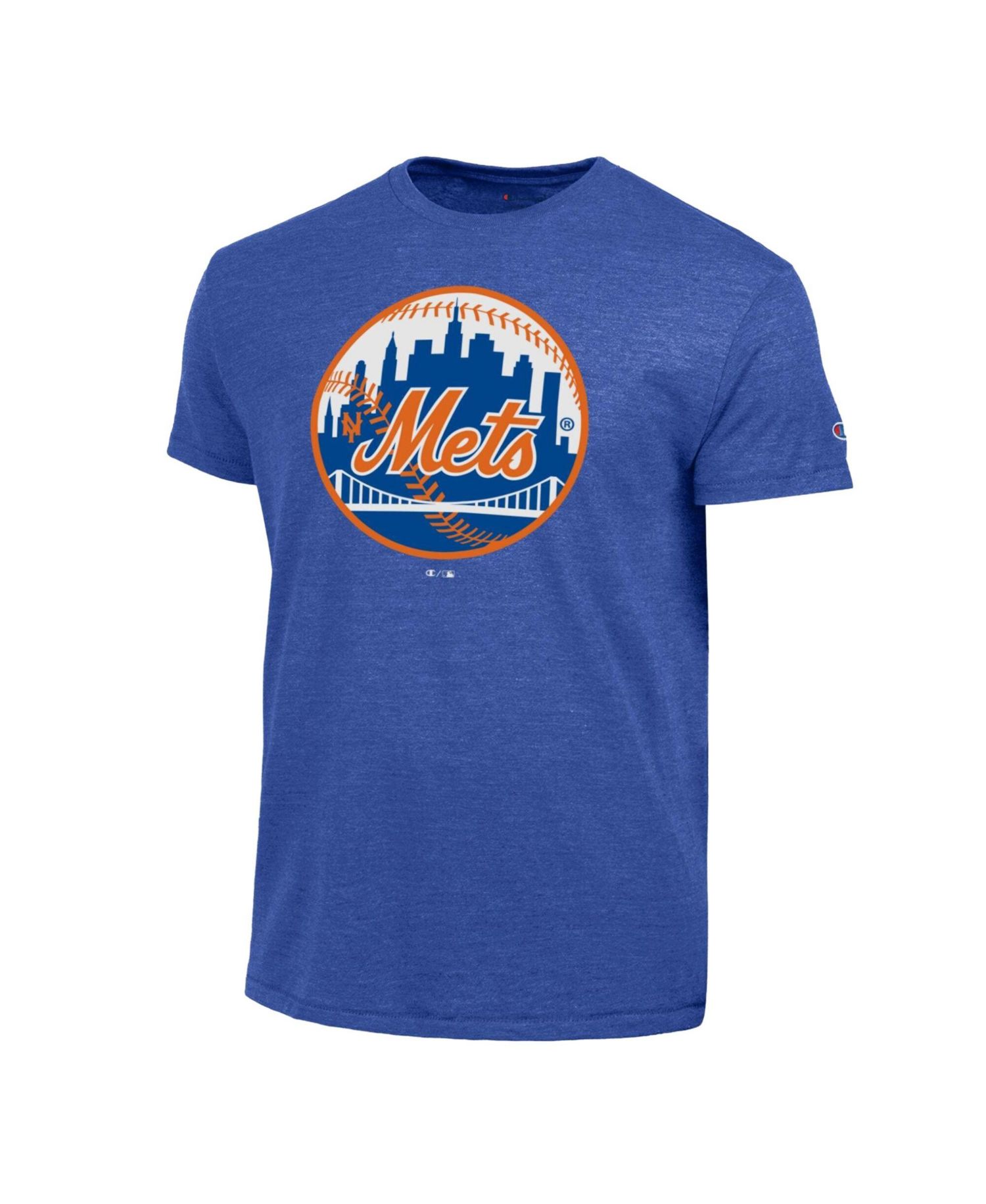 Men's Royal New York Mets Cooperstown Logo Tri-Blend T-Shirt