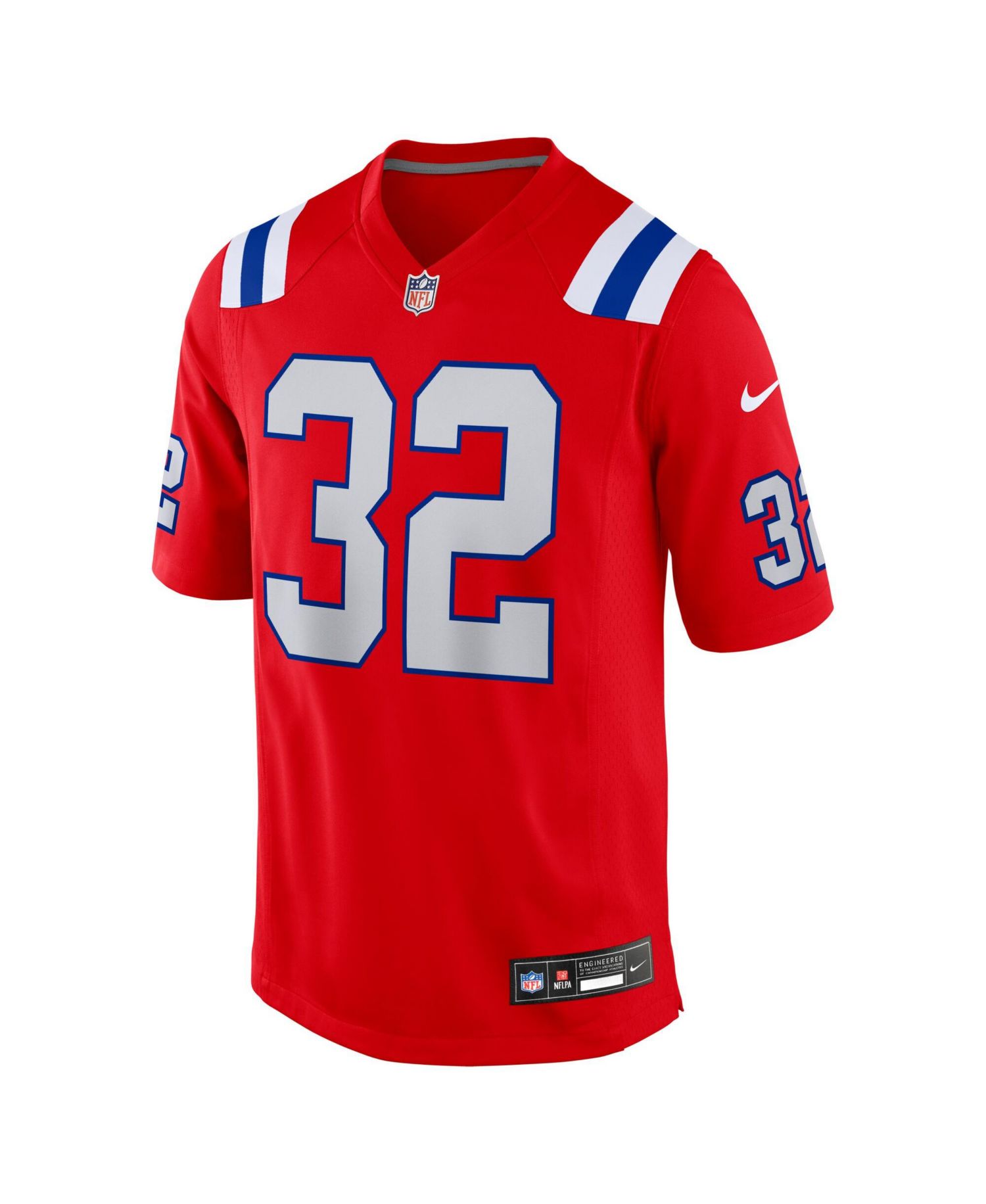Men's TreVeyon Henderson Red New England Patriots Alternate Game Player Jersey