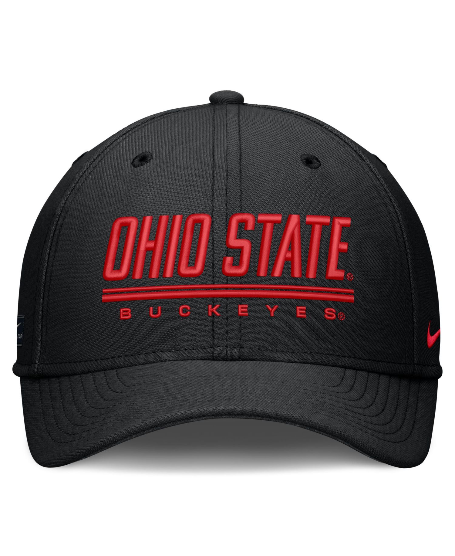 Men's Black Ohio State Buckeyes Game Day Rise Swooshflex Hat