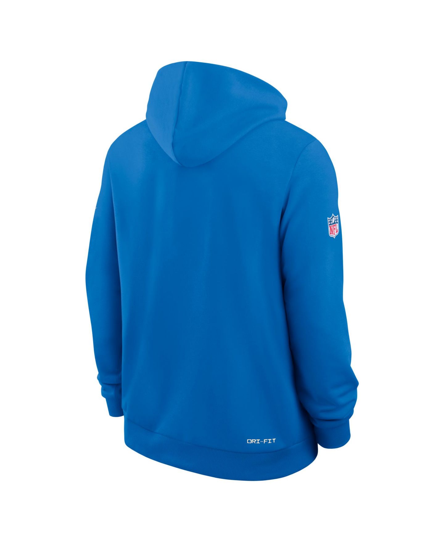 Мужское худи Nike Blue Detroit Lions Sideline Standard Issue Dri-FIT — фото 2