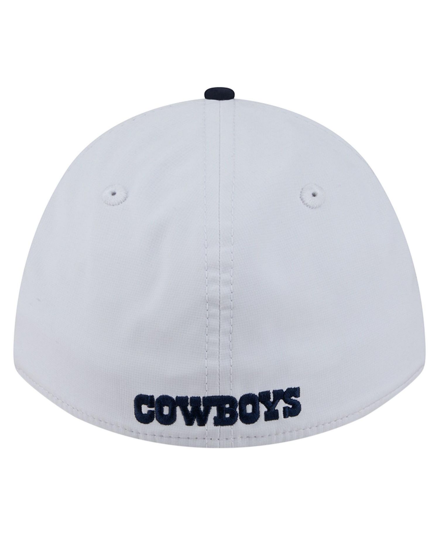 Men's White/Navy Dallas Cowboys Patch 39THIRTY A-Frame M-Crown Perforated Flex Hat
