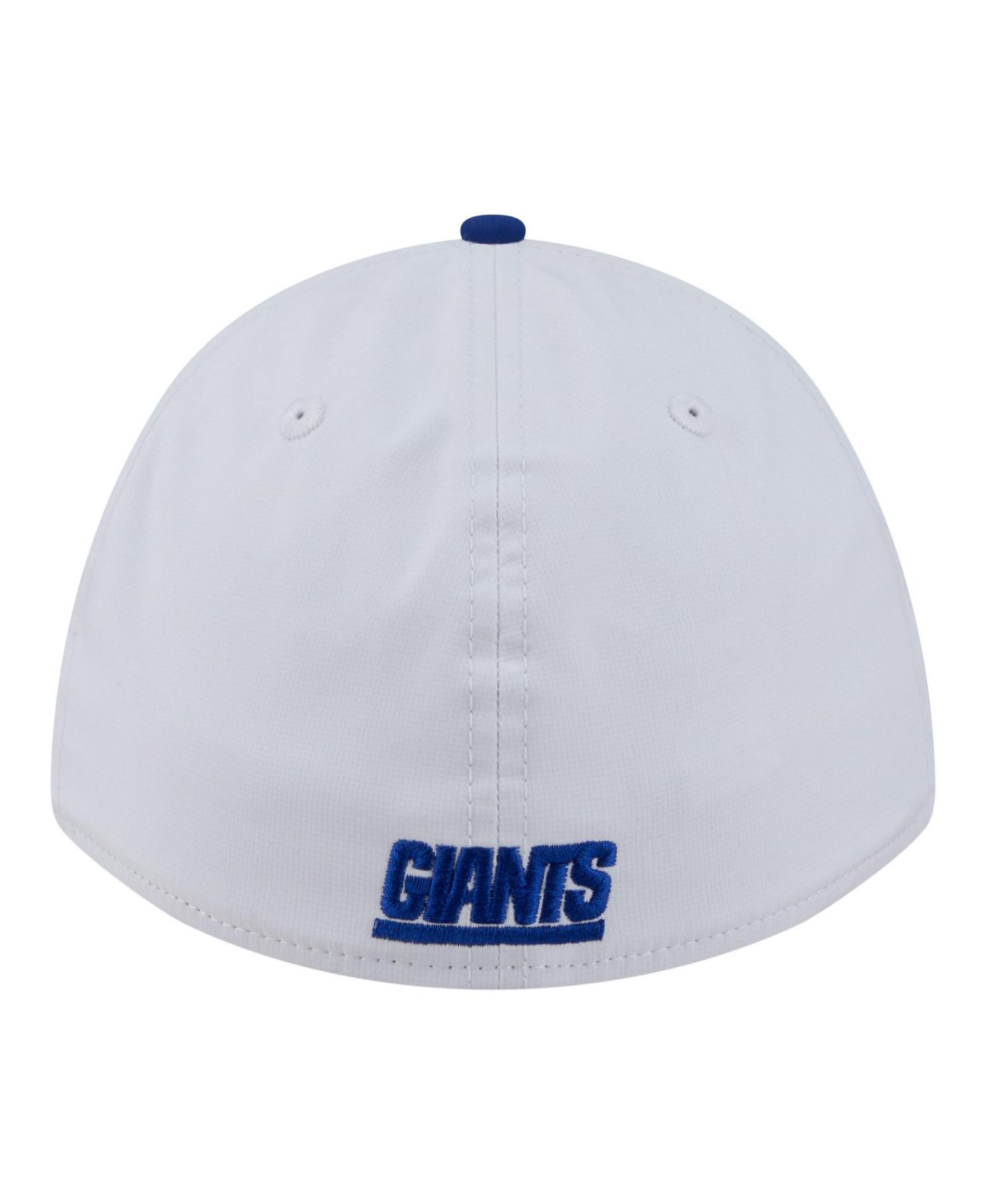 Men's White/Royal New York Giants Patch 39THIRTY A-Frame M-Crown Perforated Flex Hat