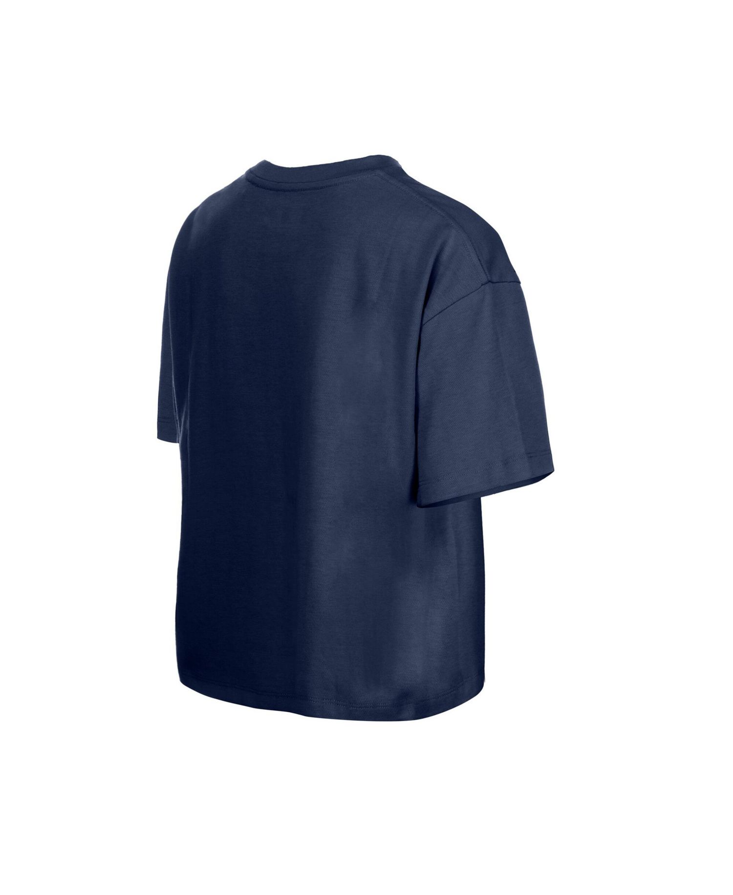 Women's Navy Los Angeles Dodgers City Connect Glitter Gel Cropped T-Shirt