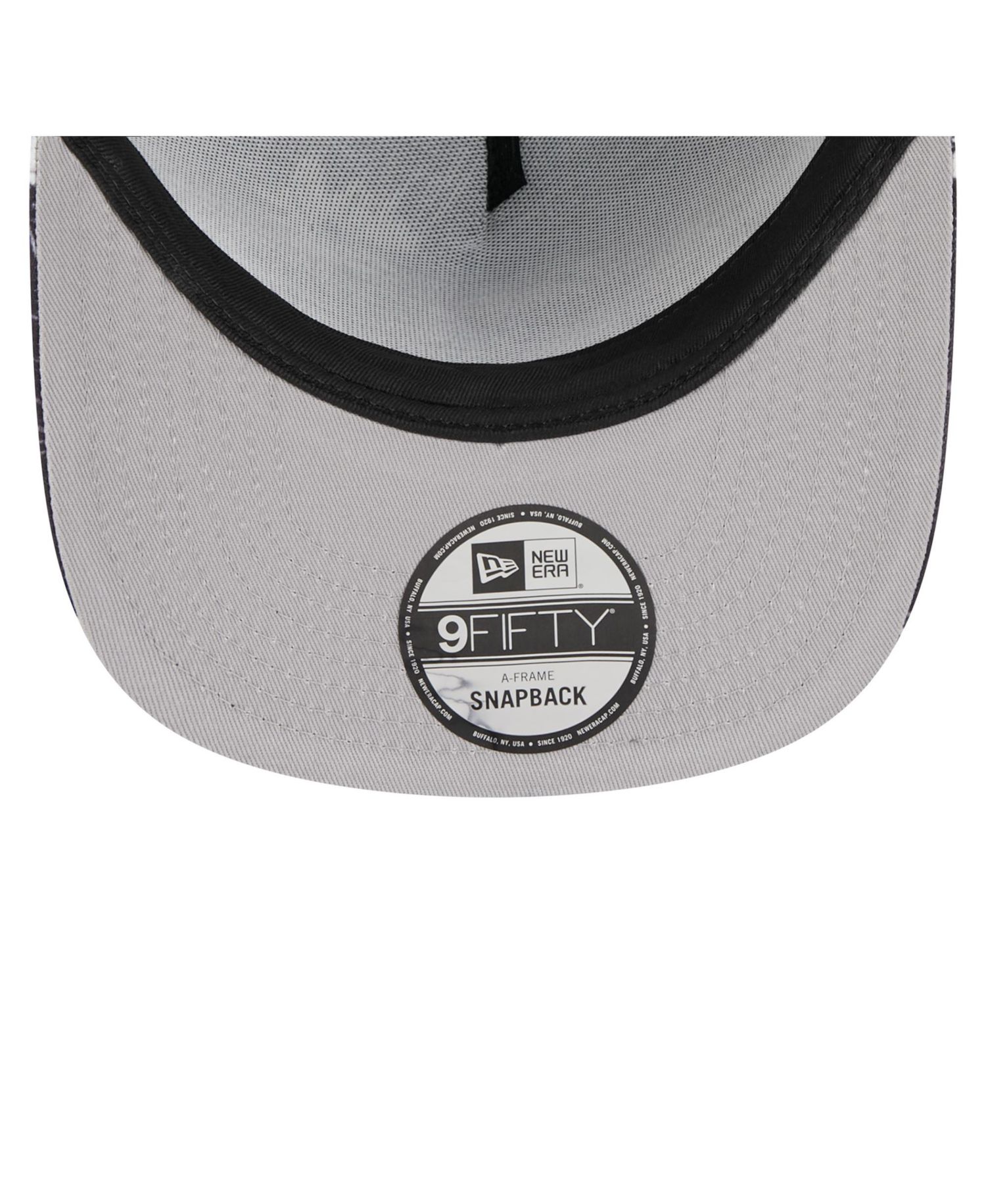 Men's Black Las Vegas Raiders Palm Print A-Frame 9FIFTY Snapback Hat