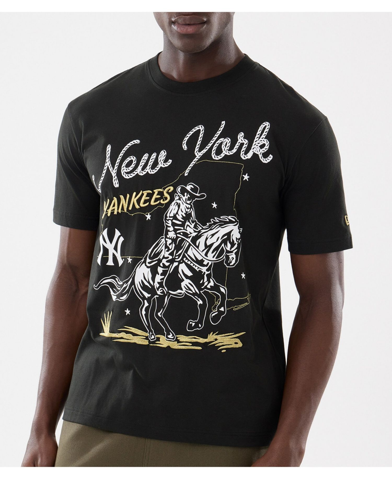 Men's Black New York Yankees Injection Lifestyle Urban Ranchwear T-Shirt