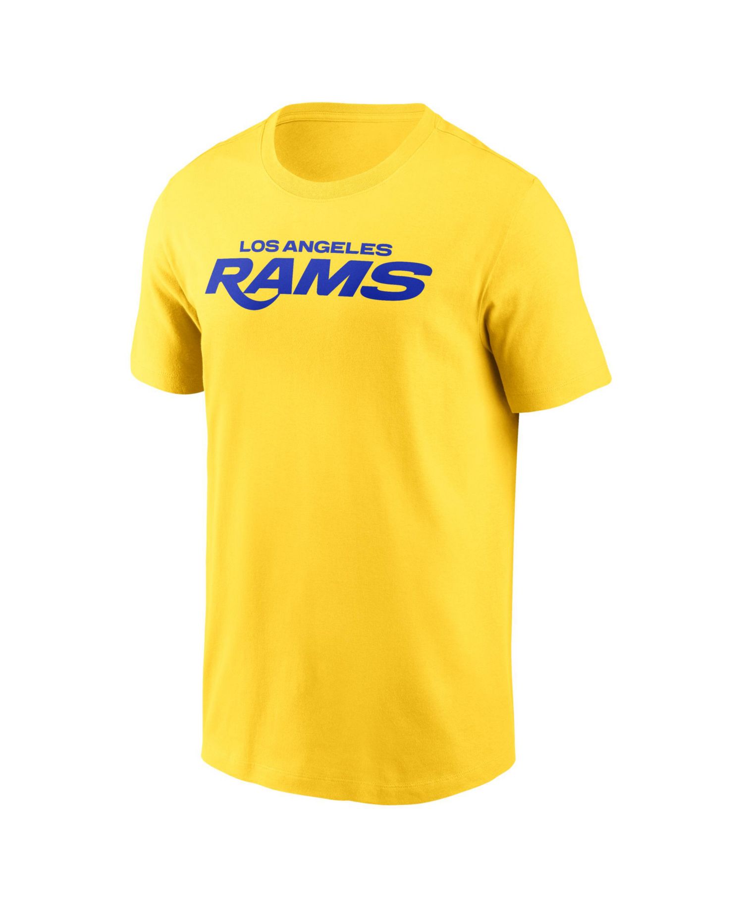 Men's Gold Los Angeles Rams Primetime Wordmark Essential T-Shirt