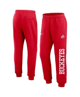 Men's Scarlet Ohio State Buckeyes Primetime Club Fleece Joggers