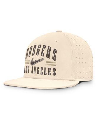Men's Natural Los Angeles Dodgers True Dri-FIT AeroBill Fitted Hat