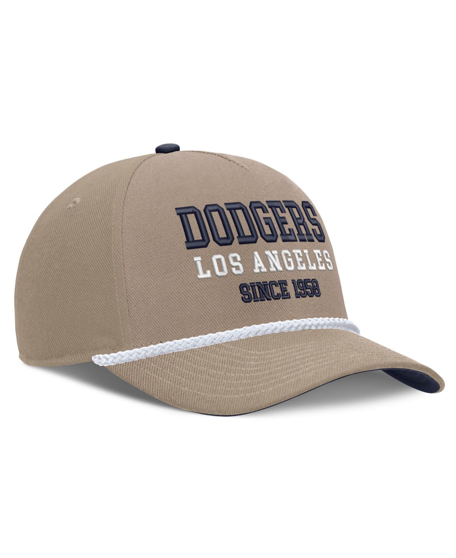 Men's Khaki Los Angeles Dodgers Father's Day Rope Rise Adjustable Hat