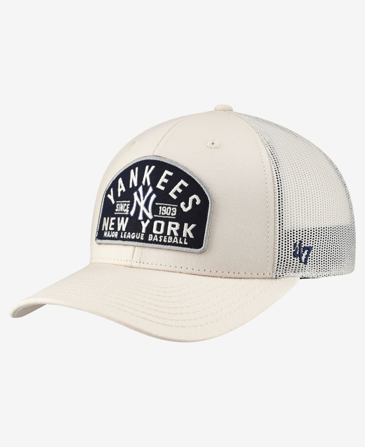 Men's Cream New York Yankees Leland Adjustable Trucker Hat