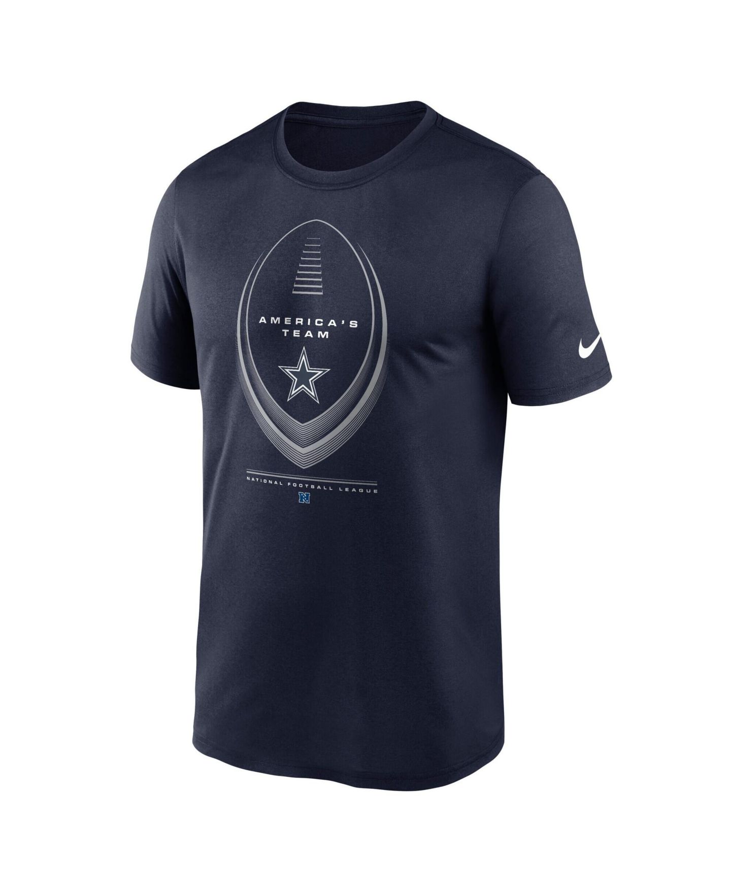 Мужская футболка Nike Navy Dallas Cowboys Big & Tall Legend Icon Dri-FIT — фото 3