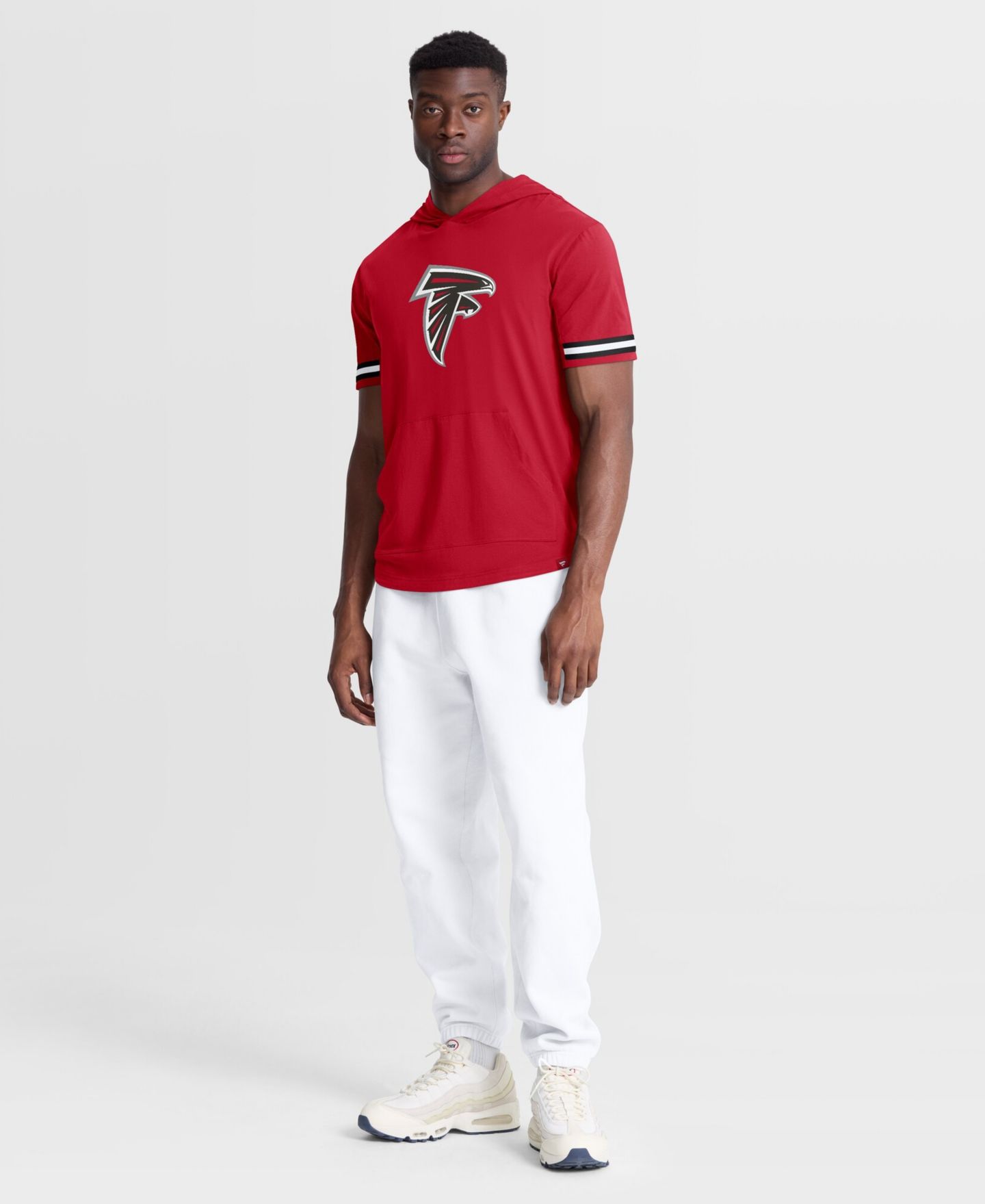 Мужская футболка Fanatics Red Atlanta Falcons Optimal Play Short Sleeve Hooded — фото 4